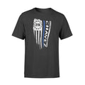 Apparel S / Black Personalized Shirt - Distressed Flag Circle Star - Standard T-shirt