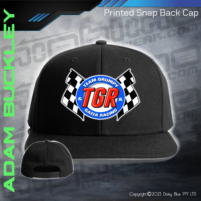 Embroidered Snap Back CAP - Adam Buckley