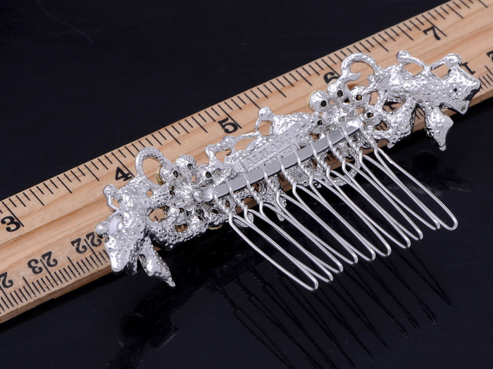 Encrusted Pearl Butterfly Hair Comb