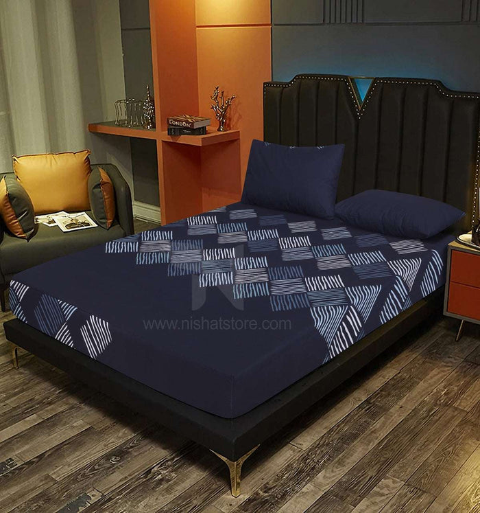 Fitted Double Bed Sheet DS 272 - Nishat Creative Store