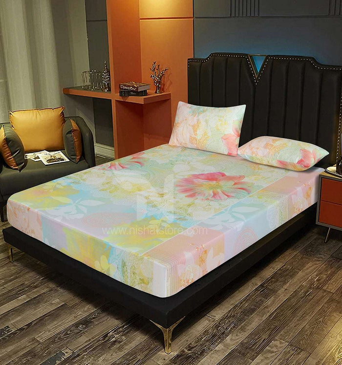 Fitted Double Bed Sheet DS 285 - Nishat Creative Store