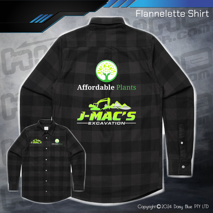 Flannelette Shirt - JMAC Excavations/Affordable Plants