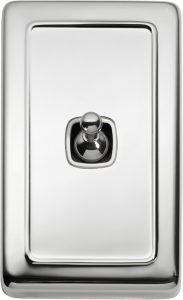 1 Gang H115xW72 / White / Chrome Plated
