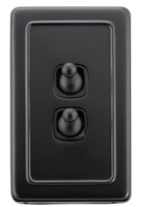 2 Gang H115xW72 / Matt Black