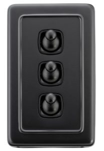 3 Gang H115xW72 / Matt Black