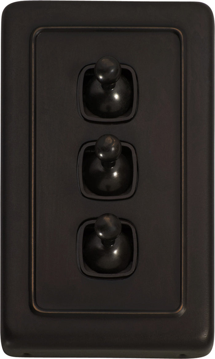 3 Gang H115xW72 / Brown  /Antique Copper