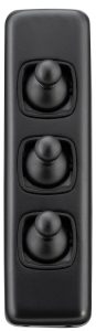 3 Gang H108xW30 / Matt Black