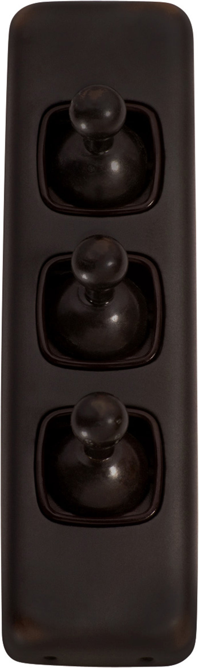 3 Gang H108xW30 / Brown / Antique Brass