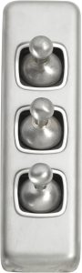 3 Gang H108xW30 / White / Satin Chrome