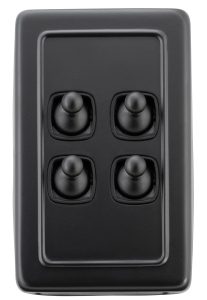 4 Gang H115xW72 / Matt Black