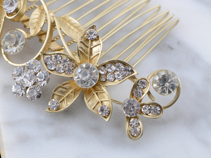 Flower Leaf Bridal Hair Comb - ALILANG.COM