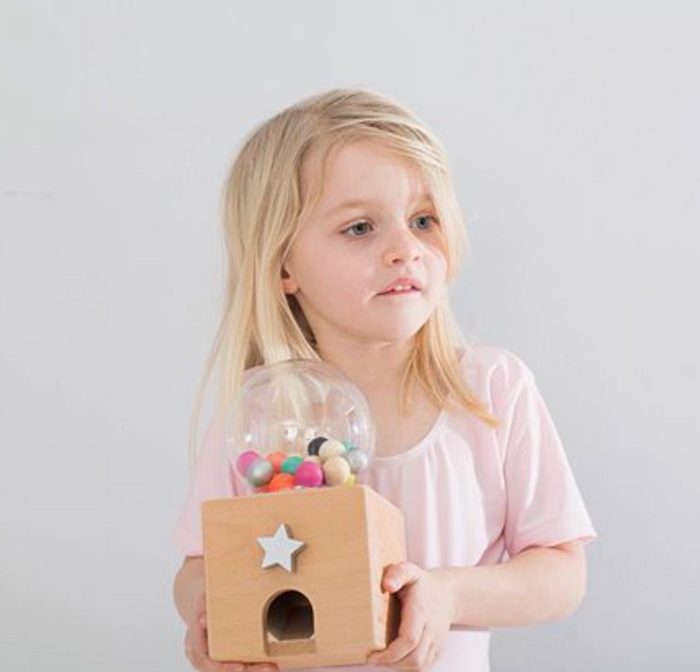 Gatcha Gatcha Wooden Gumball Dispenser