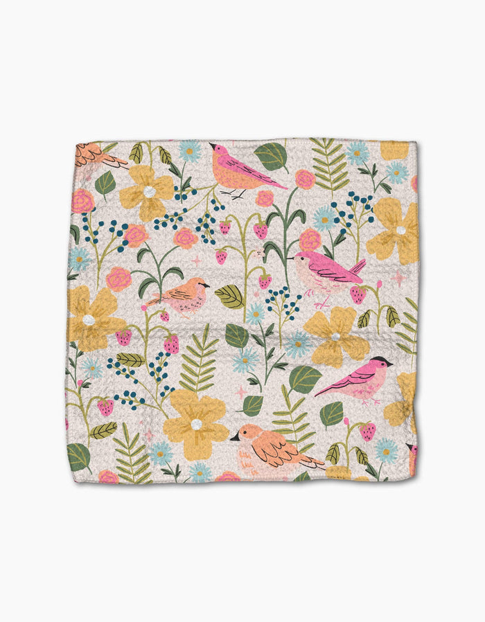 Geometry Summer Songbirds Dishcloth Set of 3 – Bird & Floral Dishcloths