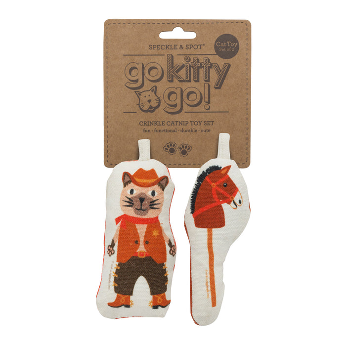 Go Kitty Go Cat Toy Set | Cowboy & Horse