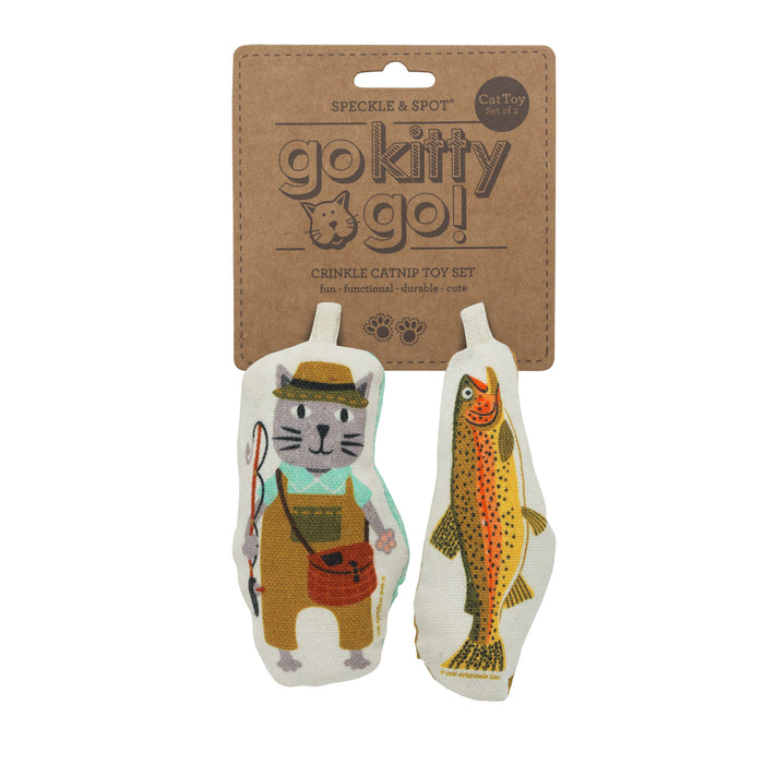 Go Kitty Go Cat Toy Set | Fisher Cat & Trout