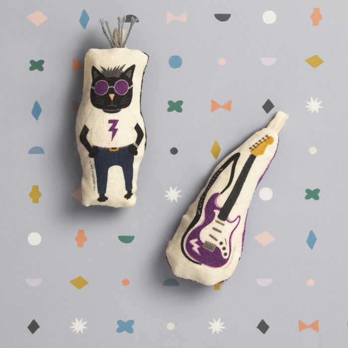 Go Kitty Go Cat Toy Set | Rock Star Cat & Guitar