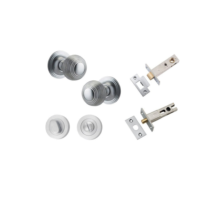 Brushed Chrome / Privacy Set (Latch & Bolt Included)