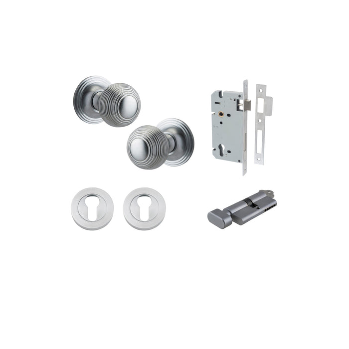 Brushed Chrome / Key/Turn Entrance Kit (Lock & Key Cylinder Included)