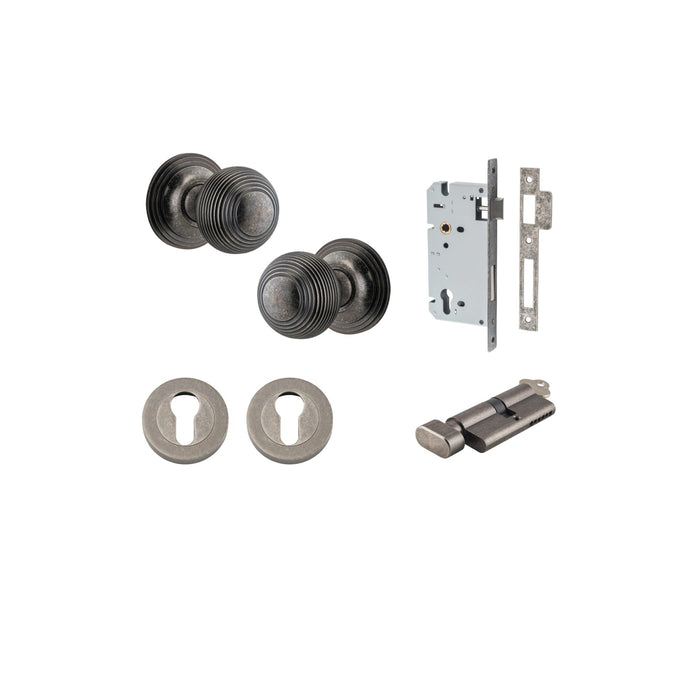 Distressed Nickel / Key/Turn Entrance Kit (Lock & Key Cylinder Included)