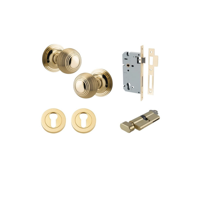 Polished Brass / Key/Turn Entrance Kit (Lock & Key Cylinder Included)
