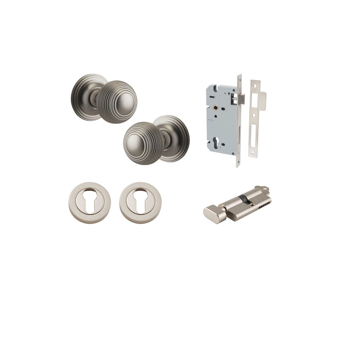 Satin Nickel / Key/Turn Entrance Kit (Lock & Key Cylinder Included)