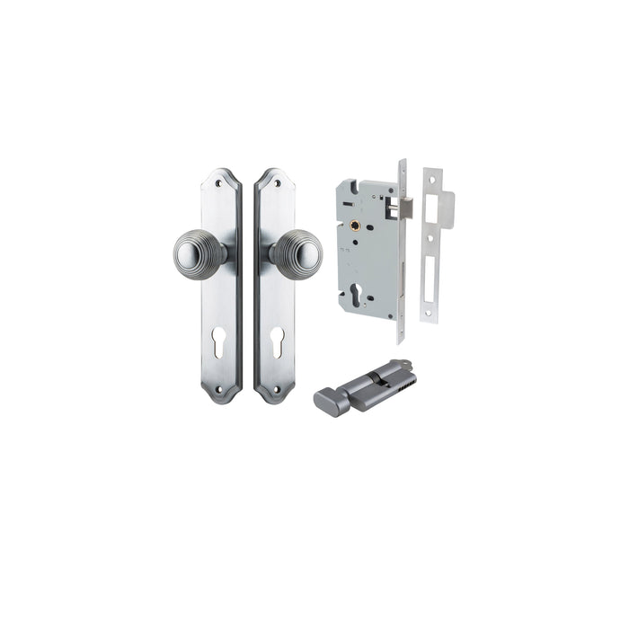 Brushed Chrome / Key/Turn Entrance Kit (Lock & Key Cylinder Included)