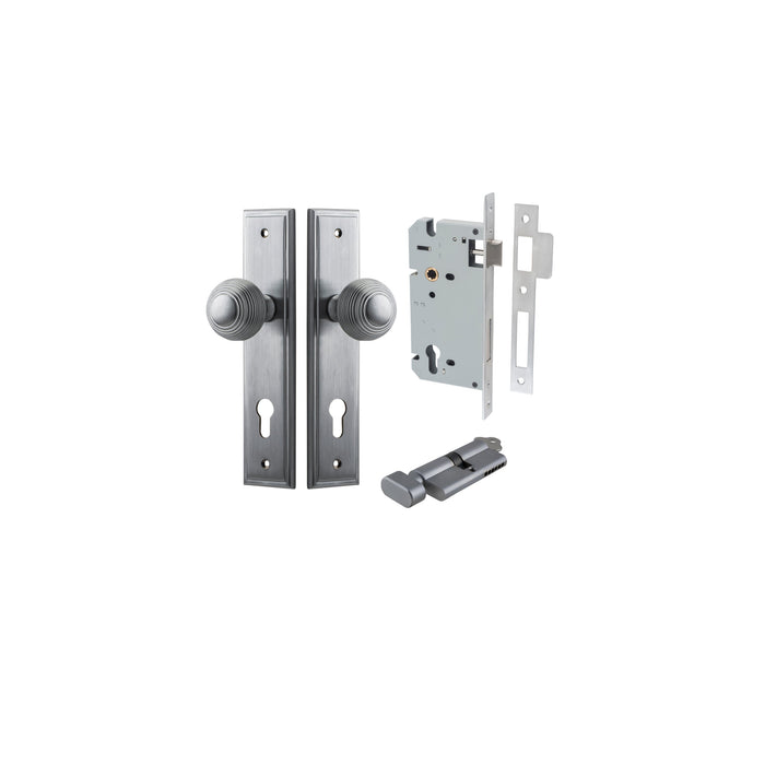 Brushed Chrome / Key/Turn Entrance Kit (Lock & Key Cylinder Included)