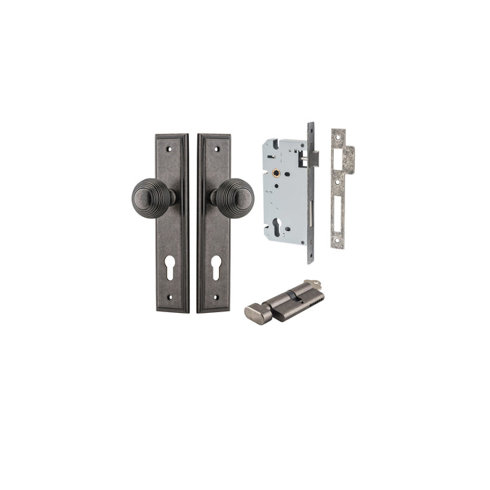 Distressed Nickel / Key/Turn Entrance Kit (Lock & Key Cylinder Included)