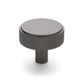 Gunmetal Round Knurled Cabinet Knob - Octavia - Manovella