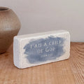 Half Scripture Block -John 1:12 Blue