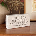 Half Scripture Block -Matthew 19:26