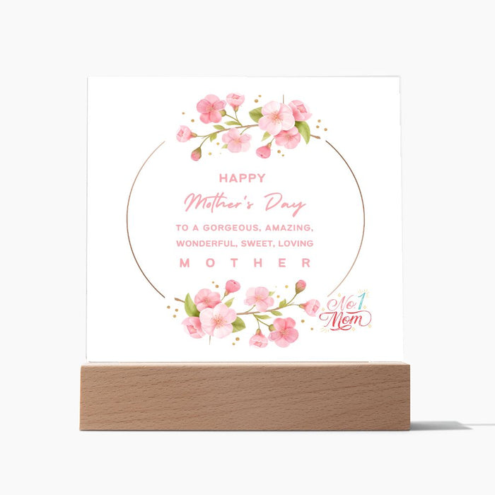 Happy Mother's Day-Amazing Mom -Square Acrylic Plaque!