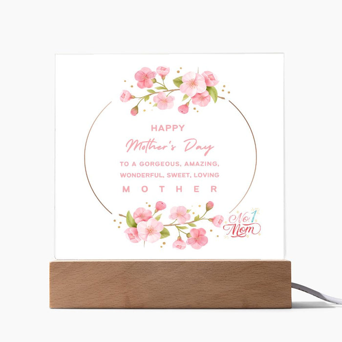 Happy Mother's Day-Amazing Mom -Square Acrylic Plaque!
