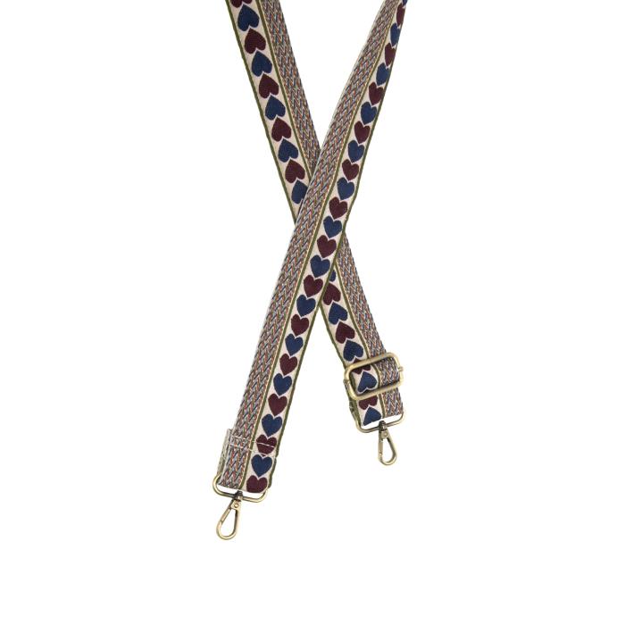 Heart Throb Embroidered Guitar Strap