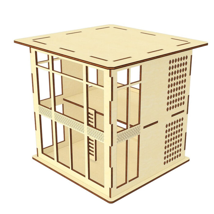 Hi-Tech Stylish Dollhouse in Scale 1:26 - Glowforge