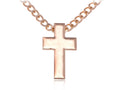 High Sheen Enamel Chain Link Style Two Inch Cross Necklace