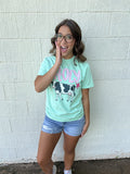 Holy Cow Graphic Tee Mint Green