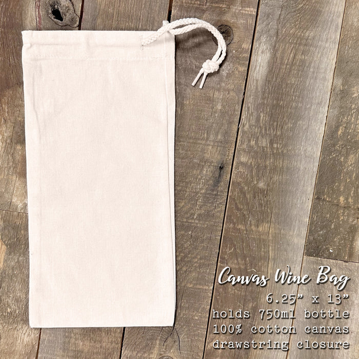 Hydrangea and Lemon Vase - Canvas Wine Bag