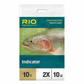 Rio Freshwater Indicator Leader in clear packaging with yellow logo and trout imagery