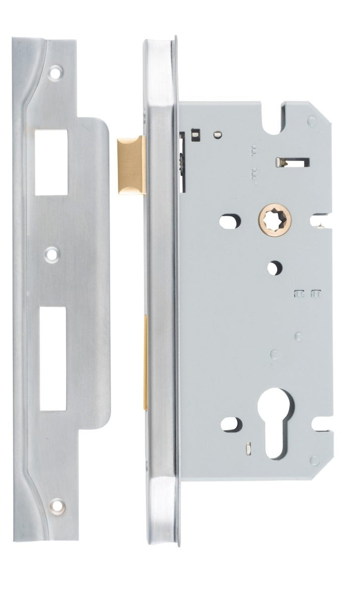 IVER 85mm Euro Rebated Mortice Lock – 45mm and 60mm Backset - Entry - Point - 6061 - Iver