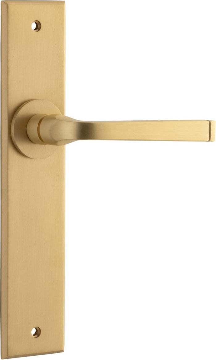 IVER Annecy Solid Brass Chamfered Door Handle – Multiple Finishes Available - Entry - Point - 15288 - Iver