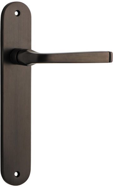IVER Annecy Solid Brass Oval BackPlate Door Handle – Multiple Finishes Available - Entry - Point - 10732 - Iver