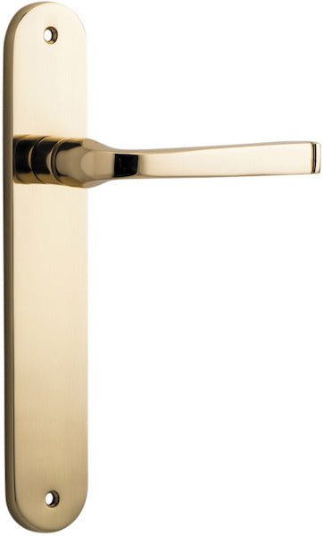 IVER Annecy Solid Brass Oval BackPlate Door Handle – Multiple Finishes Available - Entry - Point - 10732 - Iver