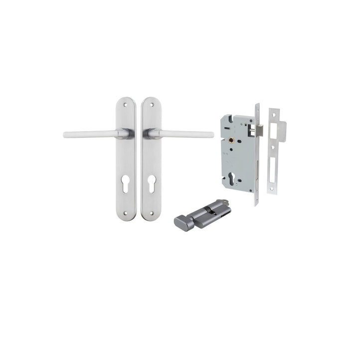 Brushed Chrome / Key/Turn Entrance Kit (Lock & Key Cylinder Included)