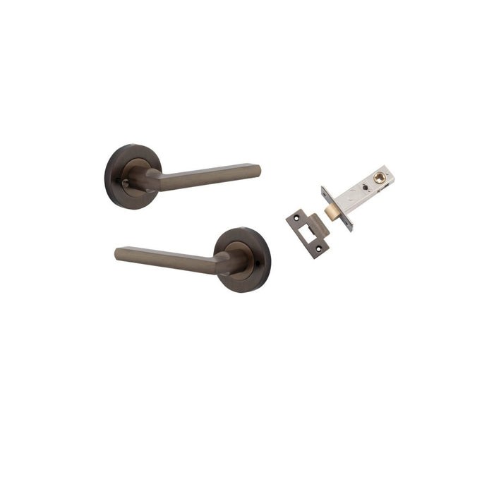 IVER Baltimore Solid Brass Round Rose Door Handle – Multiple Finishes Available - Entry - Point - 9211KIBPRIV60 - Iver