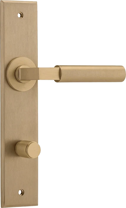 IVER Berlin Solid Brass Chamfered Plate Door Handle – Multiple Finishes Available - Entry - Point - 15294P85 - Iver