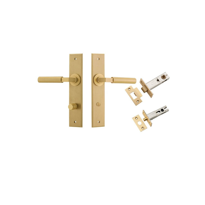 IVER Berlin Solid Brass Chamfered Plate Door Handle – Multiple Finishes Available - Entry - Point - 15294KPRIV60 - Iver