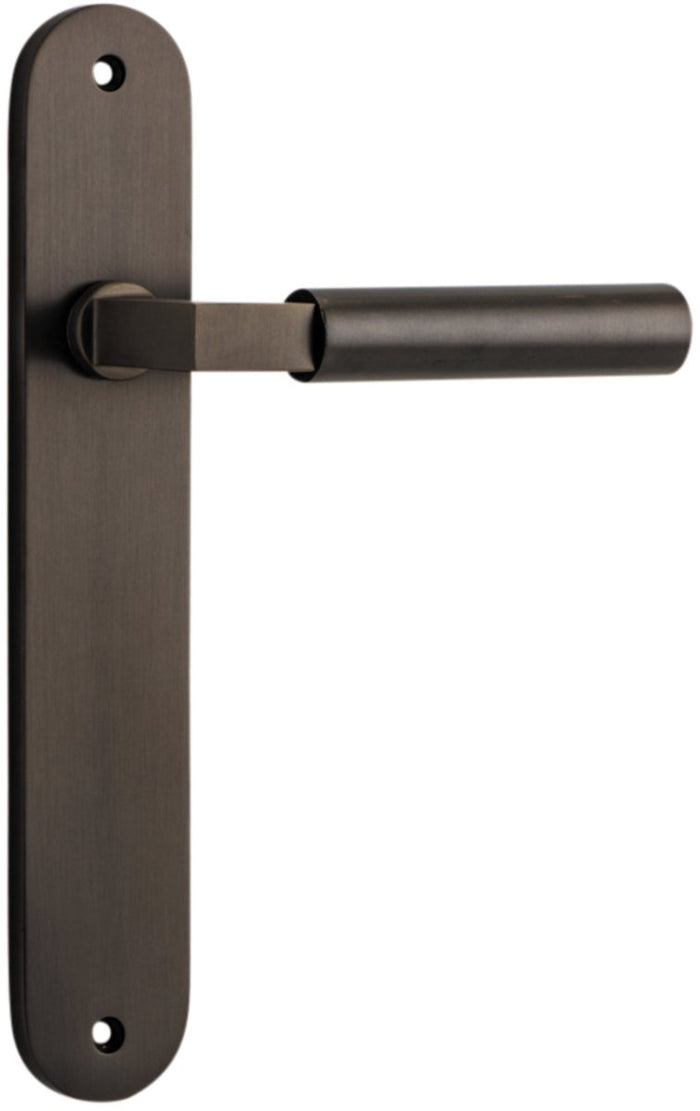 IVER Berlin Solid Brass Oval Plate Door Handle – Multiple Finishes Available - Entry - Point - 10766 - Iver