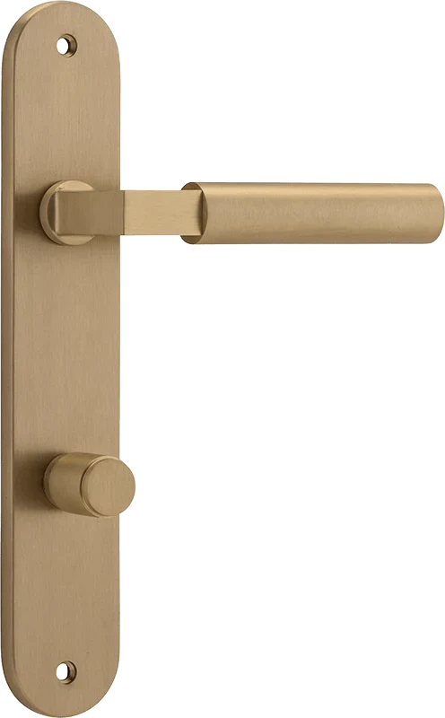 IVER Berlin Solid Brass Oval Plate Door Handle – Multiple Finishes Available - Entry - Point - 15266P85 - Iver