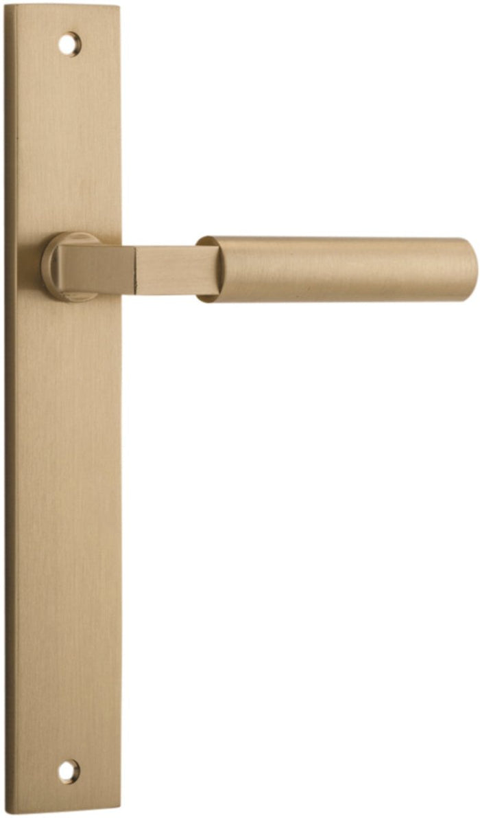 IVER Berlin Solid Brass Rectangular Backplate Door Handle – Multiple Finishes Available - Entry - Point - 15250 - Iver
